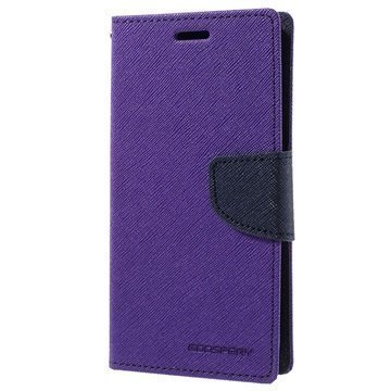 Samsung Galaxy S7 Mercury Goospery Fancy Diary Lompakkokotelo Violetti / Tummansininen