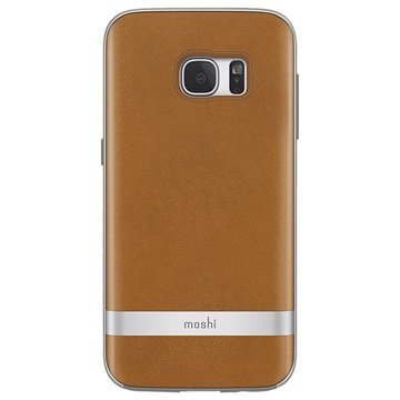 Samsung Galaxy S7 Moshi iGlaze Napa Kotelo Caramel Beige