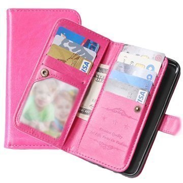 Samsung Galaxy S7 Multifunctional Wallet Case Hot Pink