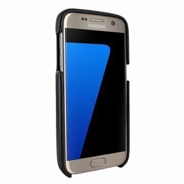 Samsung Galaxy S7 Piel Frama FramaGrip Nahkakotelo Musta