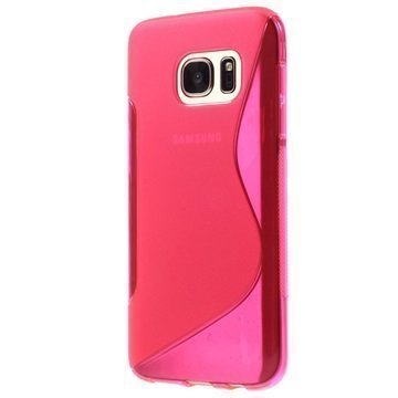 Samsung Galaxy S7 S-Curve TPU-Kotelo Kuuma Pinkki