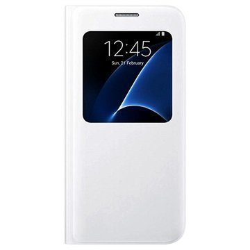 Samsung Galaxy S7 S-View Läppäkotelo EF-CG930PWÂ - Valkoinen