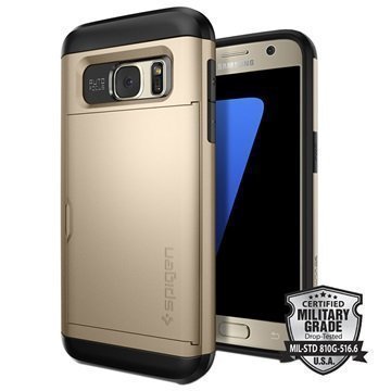 Samsung Galaxy S7 Spigen Slim Armor CS Kotelo Samppanja Kulta