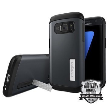 Samsung Galaxy S7 Spigen Slim Armor Suojakuori Liuskekivimetalli