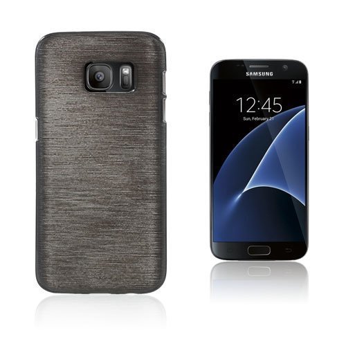 Samsung Galaxy S7 Tpu Kuori Jossa Kiiltävä Ulkopinta Ja Harjattu Sisäpinta Musta