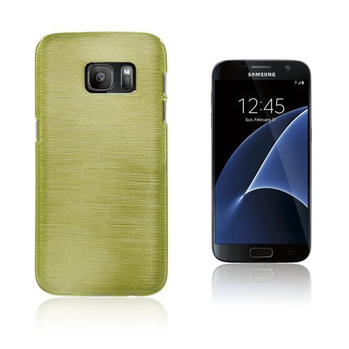 Samsung Galaxy S7 Tpu Kuori Jossa Kiiltävä Ulkopinta Ja Harjattu Sisäpinta Vihreä