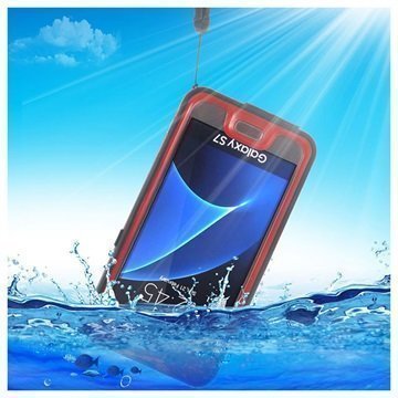 Samsung Galaxy S7 Vedenkestävä Kotelo Punainen