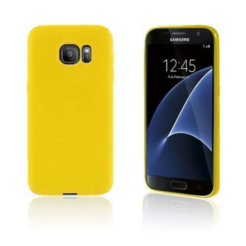 Samsung Galaxy S7 Yksivärinen Tpu Kuori Keltainen