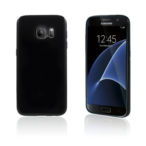 Samsung Galaxy S7 Yksivärinen Tpu Kuori Musta