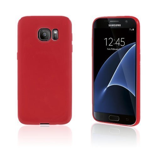 Samsung Galaxy S7 Yksivärinen Tpu Kuori Punainen