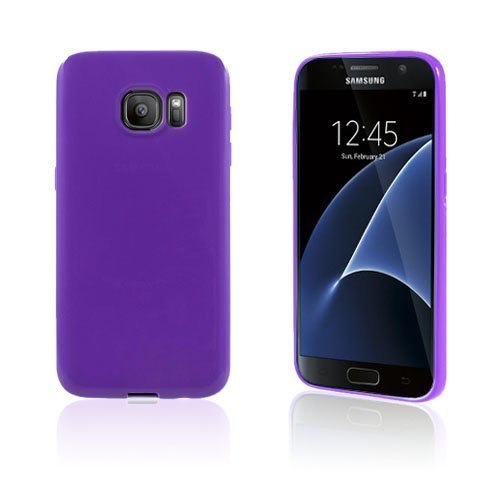 Samsung Galaxy S7 Yksivärinen Tpu Kuori Violetti