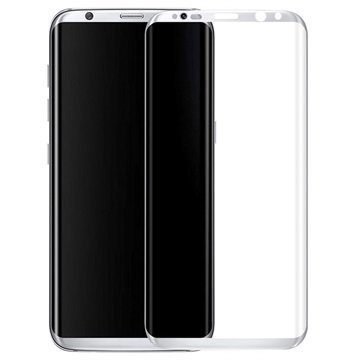 Samsung Galaxy S8 Koko Näytön Peittävä Näytönsuoja Hopea