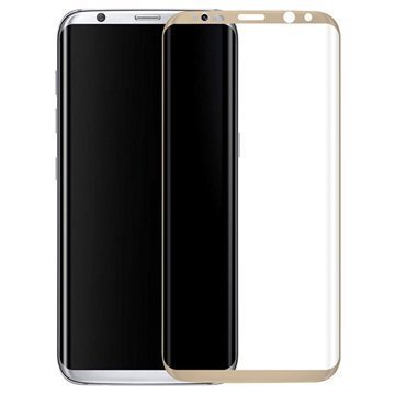 Samsung Galaxy S8 Koko Näytön Peittävä Näytönsuoja Kulta