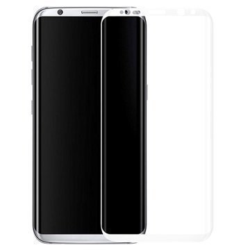 Samsung Galaxy S8 Koko Näytön Peittävä Näytönsuoja Valkoinen