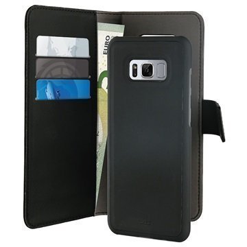 Samsung Galaxy S8+ Puro Detachable 2-in-1 Wallet Case Black