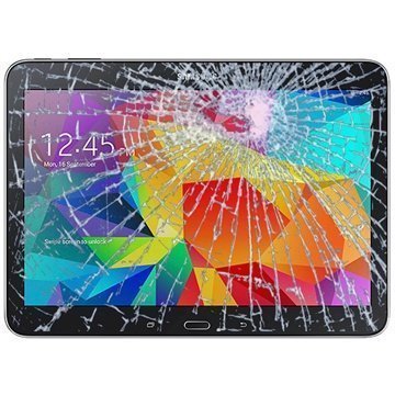 Samsung Galaxy Tab 4 10.1 Näytön Lasin ja Kosketusnäytön Korjaus Musta