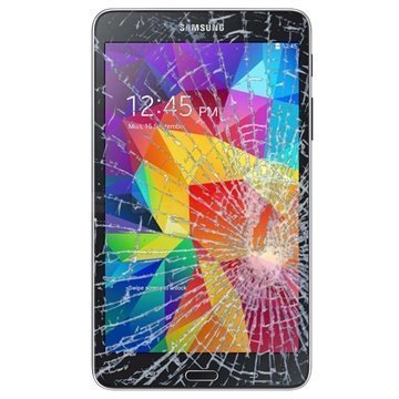Samsung Galaxy Tab 4 7.0 Näytön Lasin ja Kosketusnäytön Korjaus Musta