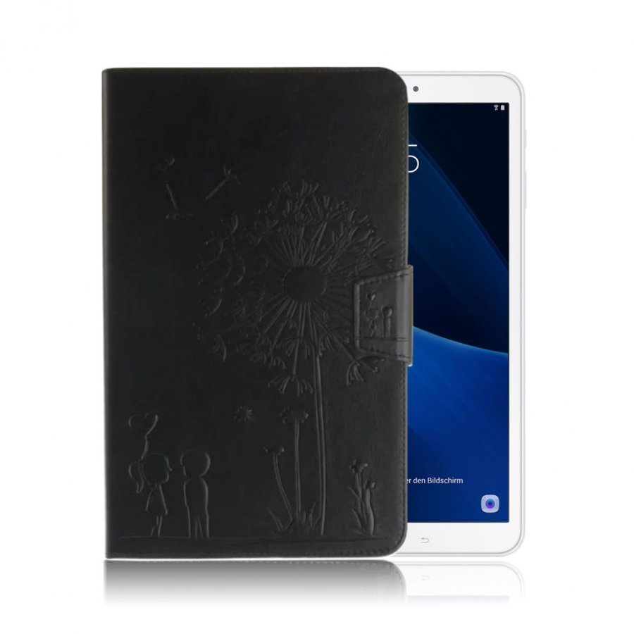 Samsung Galaxy Tab A 10.1 2016 Nahkakotelo Korttitaskuilla Musta
