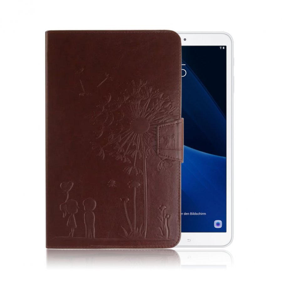 Samsung Galaxy Tab A 10.1 2016 Nahkakotelo Korttitaskuilla Ruskea
