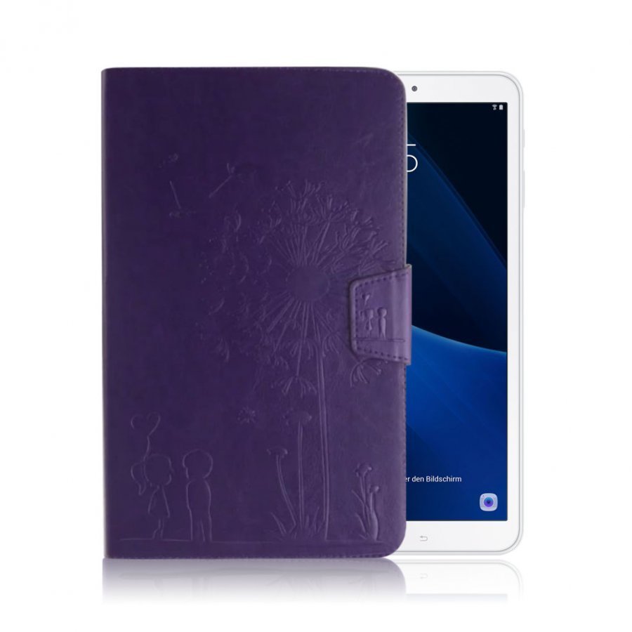 Samsung Galaxy Tab A 10.1 2016 Nahkakotelo Korttitaskuilla Violetti