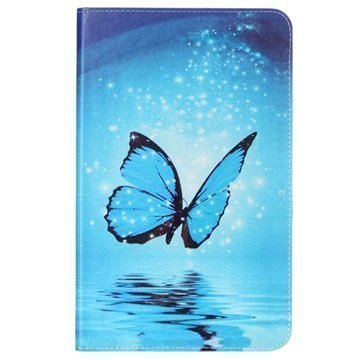 Samsung Galaxy Tab A 10.1 (2016) T580 T585 Glam Flip Case Blue Butterfly