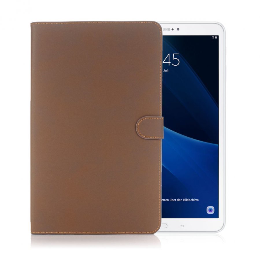 Samsung Galaxy Tab A 10.1 Taittuva Nahkakotelo Kahvi
