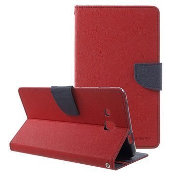 Samsung Galaxy Tab A 7.0 (2016) Mercury Goospery Fancy Diary Wallet Case Red