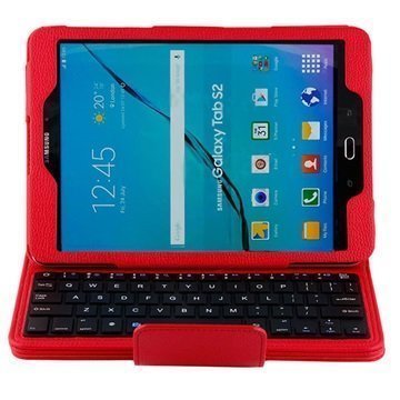 Samsung Galaxy Tab S2 9.7 T810 T815 Bluetooth Näppäimistö & Kotelo Punainen