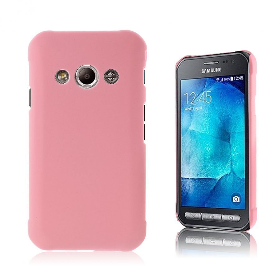 Samsung Galaxy Xcover 3 Kumipäällystetty Takakuori Pinkki