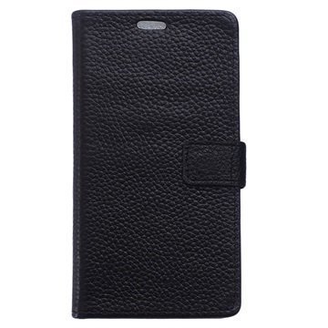 Samsung Galaxy Xcover 3 Kuvioitu Nahkainen Lompakkokotelo Musta