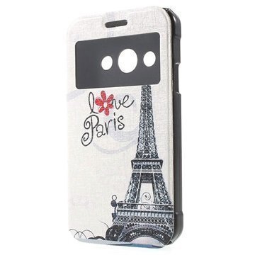 Samsung Galaxy Xcover 3 Slim View Folio Suojakotelo Eiffel Torni