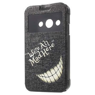 Samsung Galaxy Xcover 3 Slim View Folio Suojakotelo We're All Mad Here