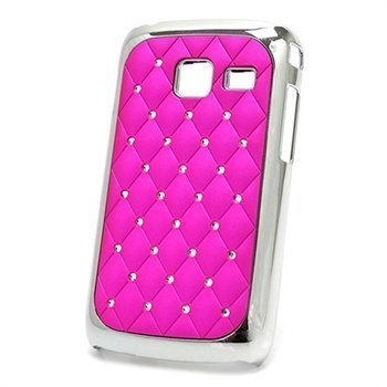 Samsung Galaxy Y Duos S6102 Bling Diamond Suojakuori Kuuma Pinkki