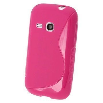 Samsung Galaxy Young S6310 iGadgitz S Line Crystal TPU-Kotelo Pinkki