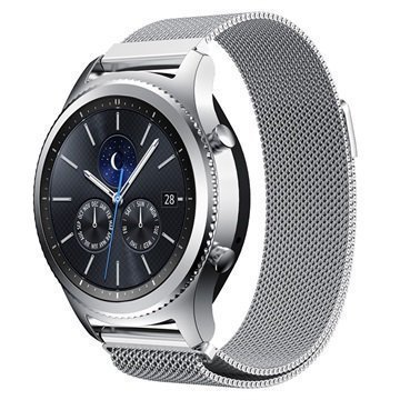Samsung Gear S3 Luxury Milanese Magnetic Wristband Silver