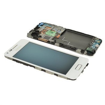 Samsung I9070 Galaxy S Advancen Etukansi & LCD-Näyttö Valkoinen
