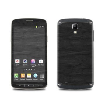 Samsung I9295 Galaxy S4 Active Black Woodgrain Skin