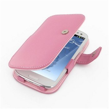 Samsung I9300 Galaxy S3 PDair Leather Case 3JSS3IB41 Vaaleanpunainen