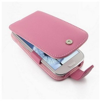 Samsung I9300 Galaxy S3 PDair Leather Case 3JSS3IF41 Vaaleanpunainen