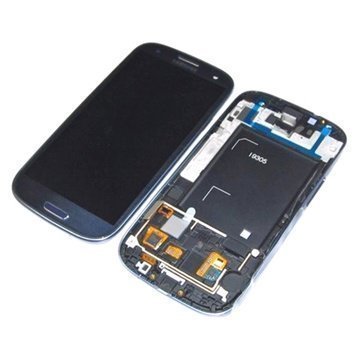 Samsung I9305 Galaxy S 3 Etukuori & LCD-näyttö Sininen