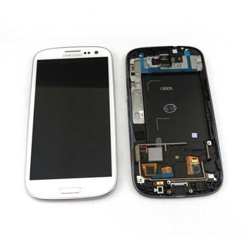 Samsung I9305 Galaxy S3 Front Cover & LCD Display Onyx White