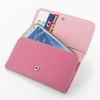 Samsung I9305 Galaxy S3 PDair Wallet Nahkakotelo Vaaleanpunainen