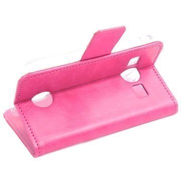 Samsung S7710 Galaxy Xcover 2 Classic Lompakkokotelo Kuuma Pinkki