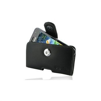 Samsung Wave M S7250 PDair Horizontal Leather Case Black