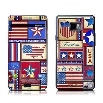 Samsung i9100 Galaxy S 2 Flag Patchwork Skin