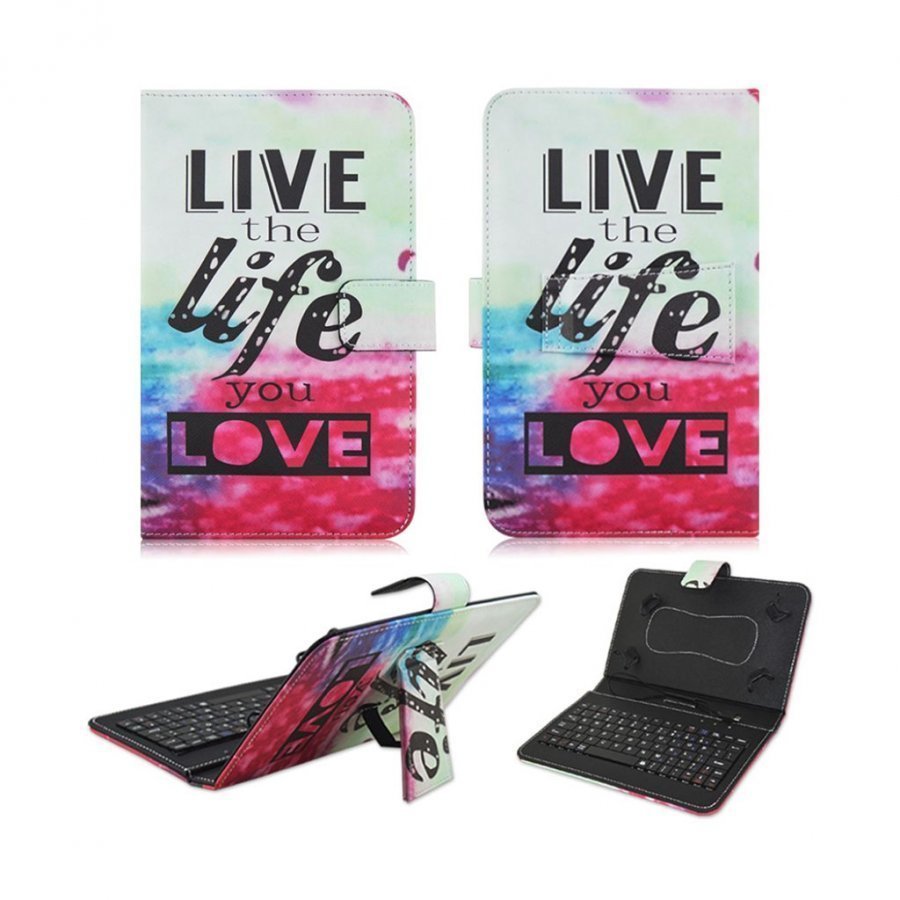 Samung Galaxy Tab Pro 8.4 Nahka Mini Näppäimistö Elä Rakastamaasi Elämää