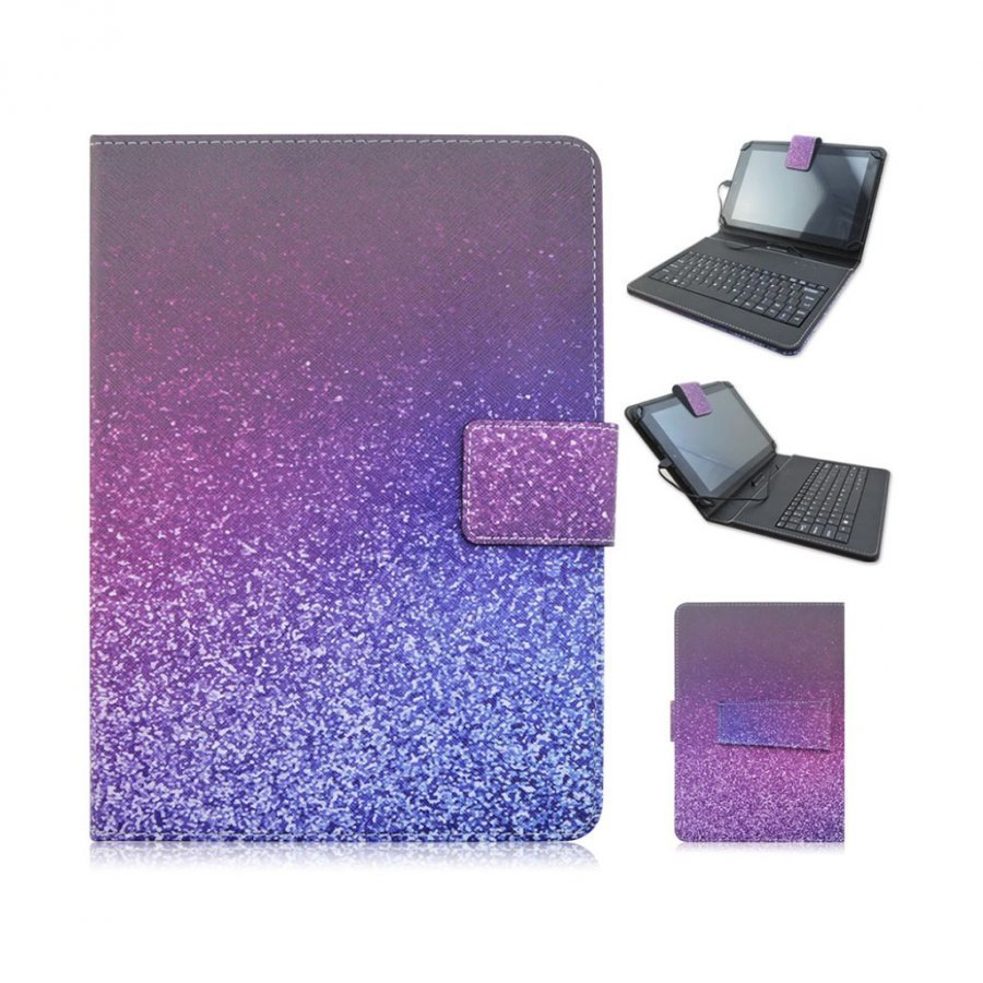 Samung Galaxy Tab Pro 8.4 Nahka Mini Näppäimistö Violetti Puuteri