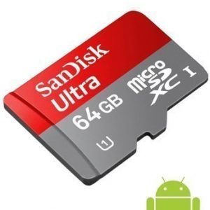 SanDisk Android Ultra microSDXC 64GB UHS-1 card + SDadapter + Memory Zone Android App Class 10
