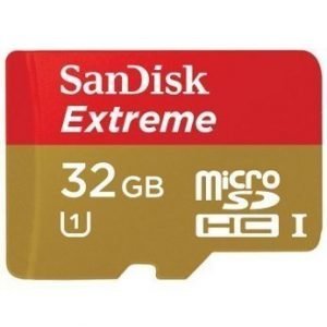 SanDisk Mobile Extreme microSDHC 32GB Card + SD Adapter + Rescue Pro Deluxe 80MB/s Class 10
