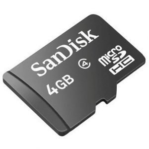 SanDisk microSDHC 4GB Card + SD Adapter Class 4